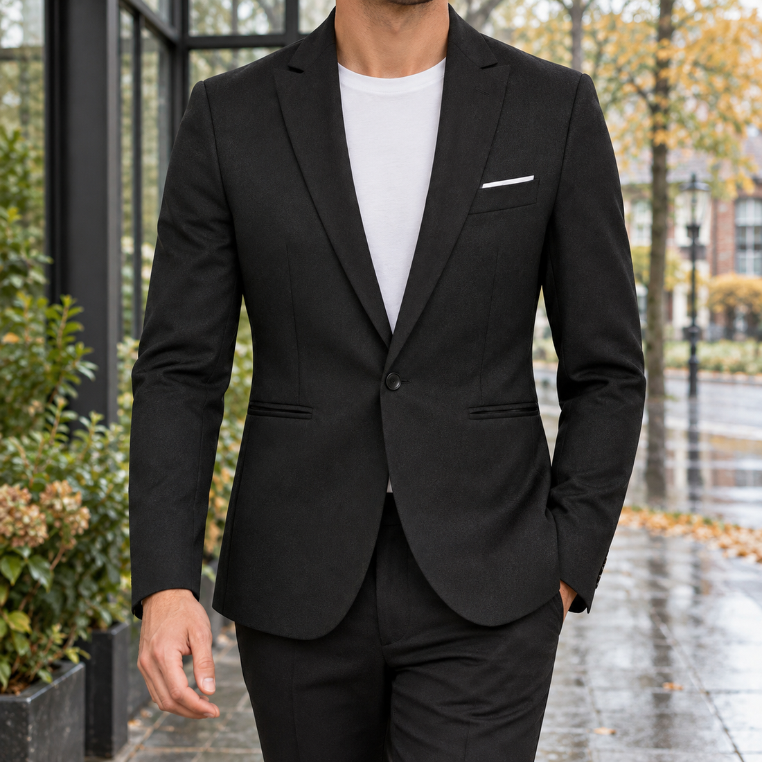 Armand Tailored Jacket - Black