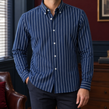 Lucas Striped Shirt - Navy Blue