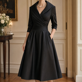 Tara A-Line Dress - Black