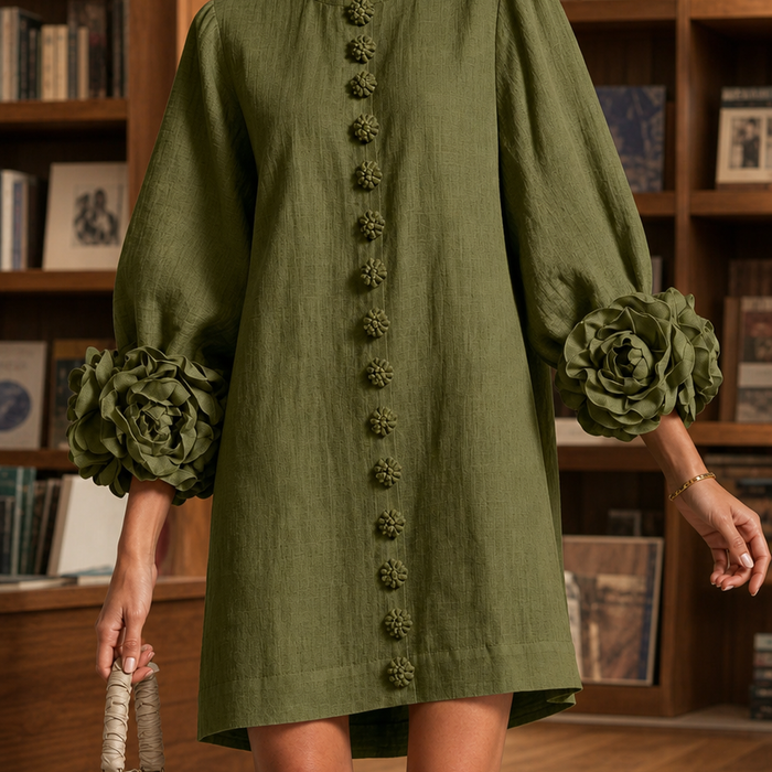 Jacinta Floral Appliqué Dress