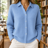 Fleur Collared Sweater - Blue