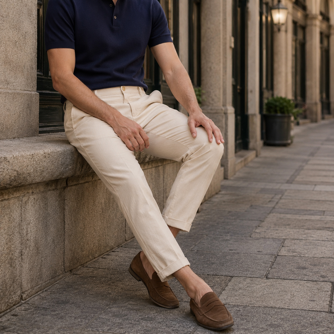 Alaric Tapered Pants - Beige