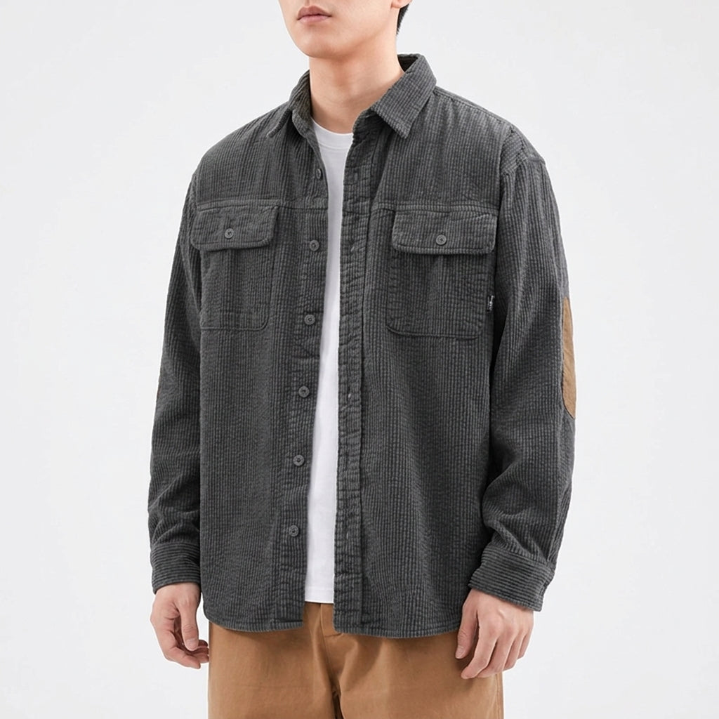 Austin Corduroy Overshirt - Dark Gray