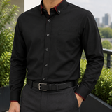 Oberon Contrast Collar Shirt - Black