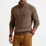 Marcel Quarter-Zip Sweater - Taupe