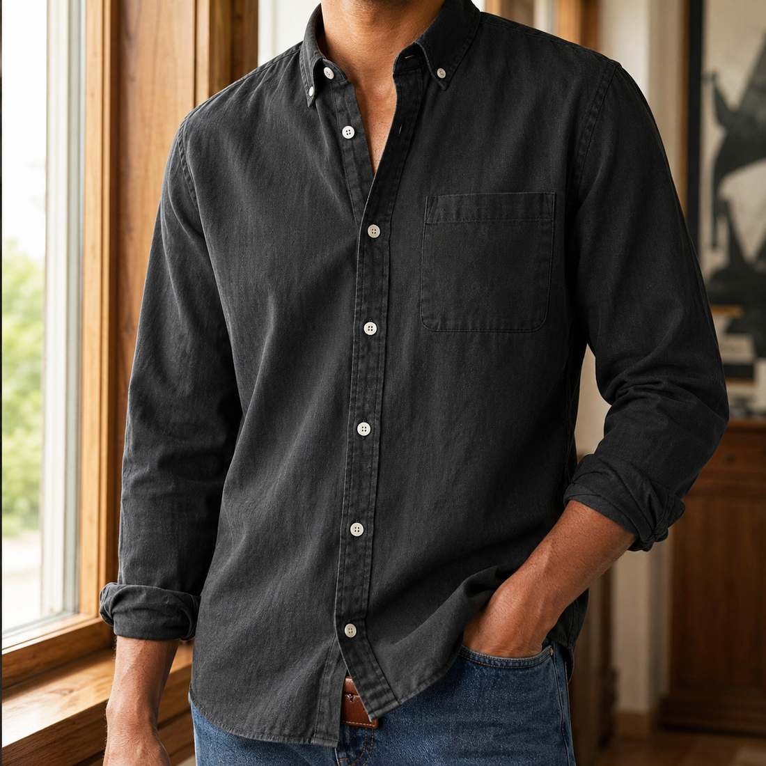 Fabian Relaxed Shirt - Black