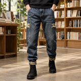 Keaton Relaxed Cargo Jeans - Blue