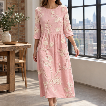 Rebekah Embroidered Midi Dress