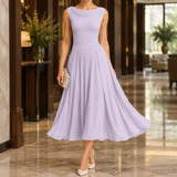 Eden Draped Midi Dress - Purple