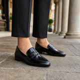 Firenze Pointed Loafers - Black
