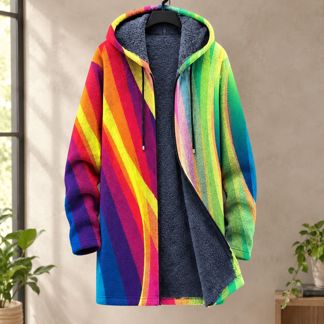 Maximus Hooded Cardigan - Rainbow