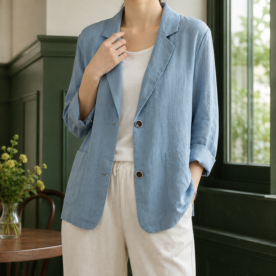 Cordelia Relaxed Blazer - Blue