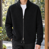 Stefan Ribbed Knit Jacket - Black