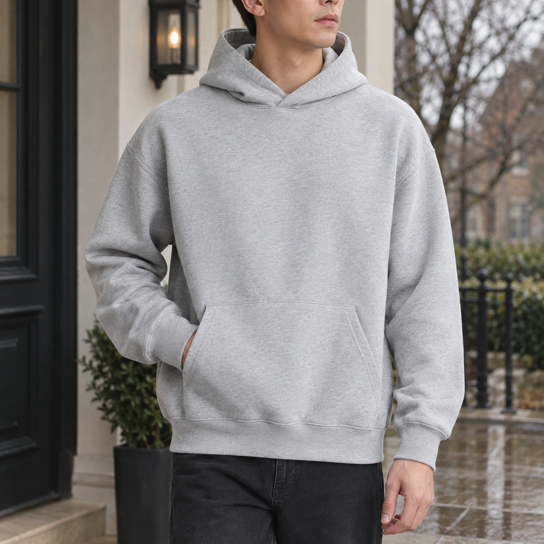 Evander Oversized Hoodie - Heather Gray