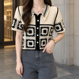 Zoe Crochet Cardigan - Black