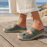 Ricciardi Buckle Mules - Green