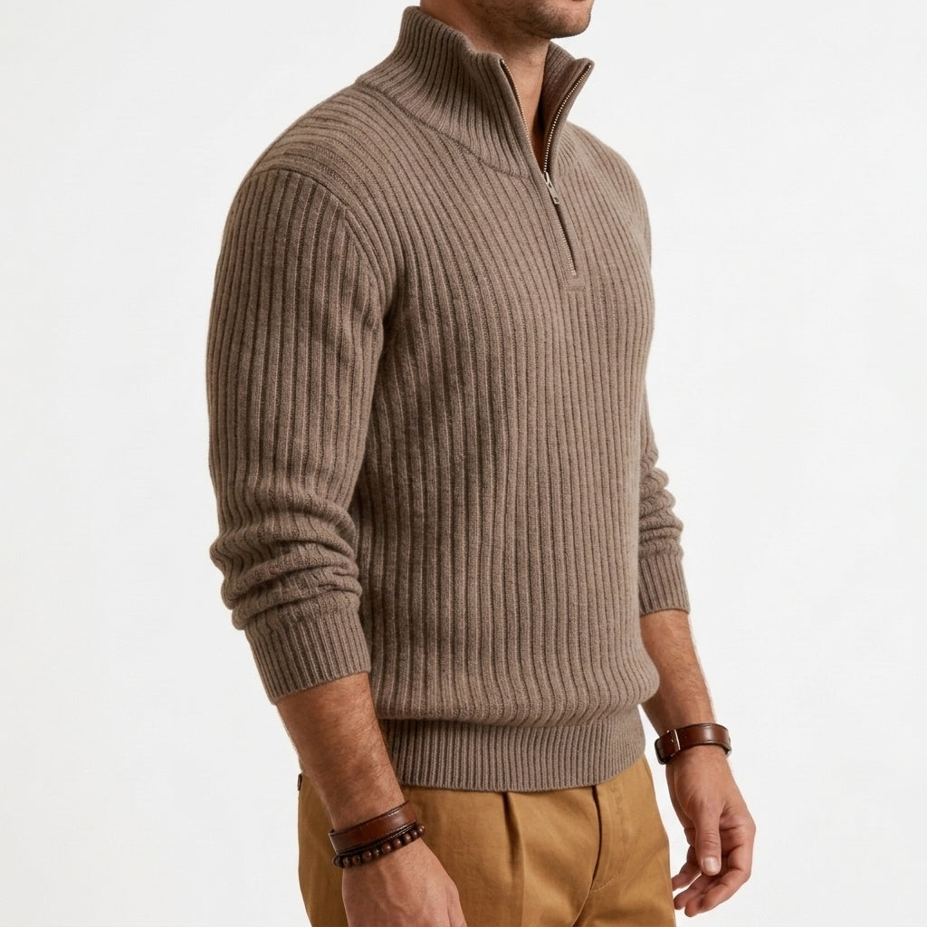 Marcel Quarter-Zip Sweater - Lead Alternate View