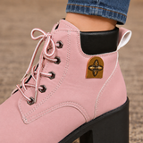 Ferraro Chunky Heel Boots - Lead Product Detail