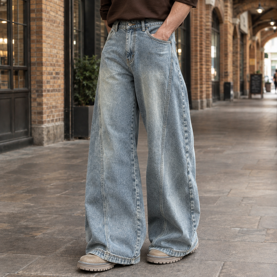 Sylvester Wide Leg Jeans - Lead Product Detail