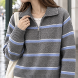 Selma Striped Sweater - Lead Product Detail