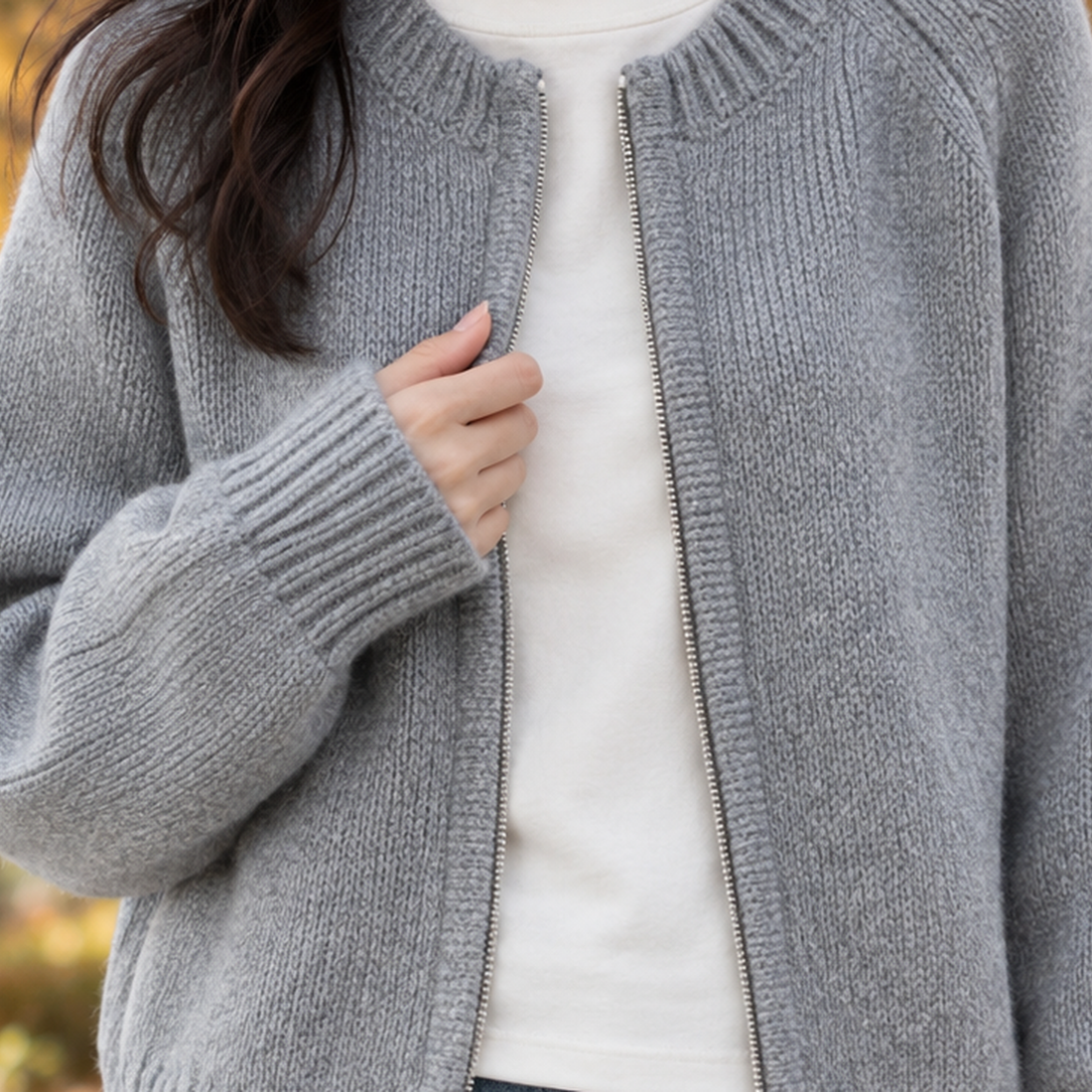 Thomasina Zip Cardigan - Lead Product Detail