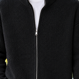 Stefan Ribbed Knit Jacket - Lead Product Detail