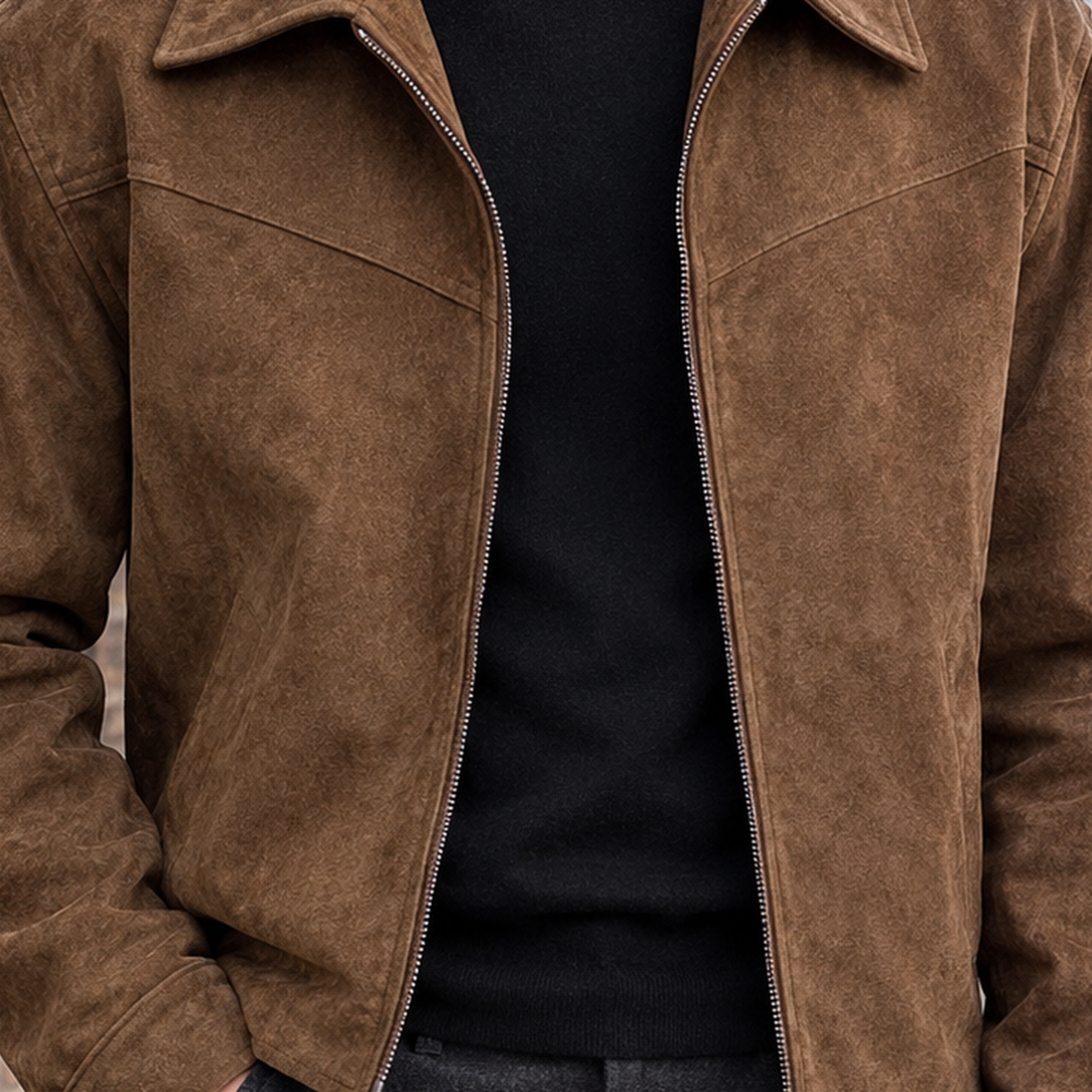 Finley Suede Jacket - Lead Product Detail