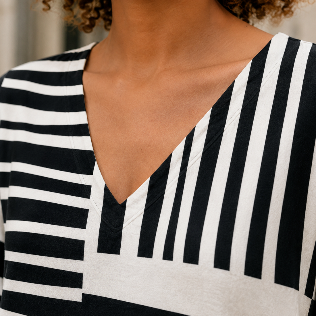 Maia V-Neck Tunic - Lead Product Detail