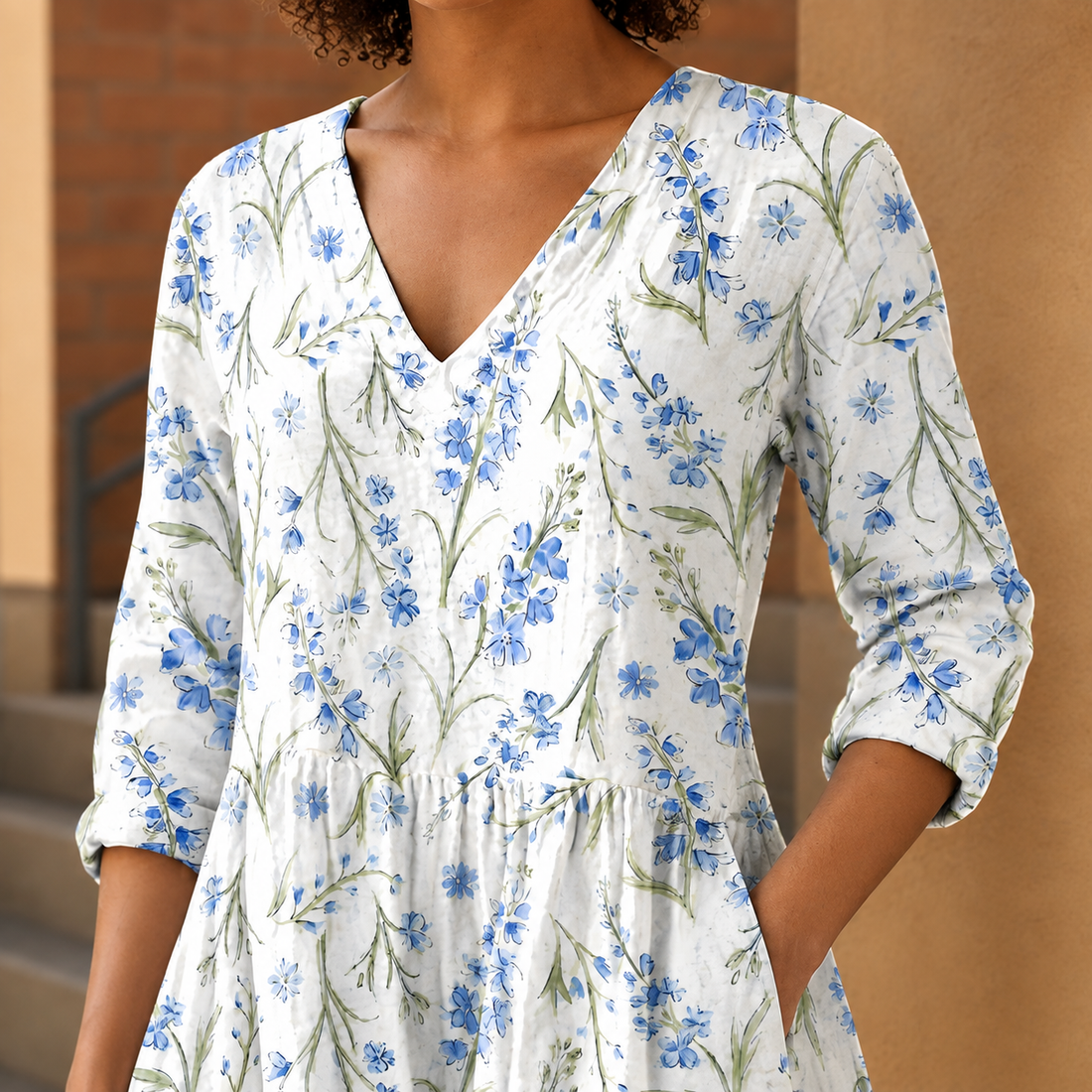 Georgina V-Neck Tunic - Lead Product Detail