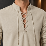 Aaron Lace-Up Shirt - Lead Product Detail