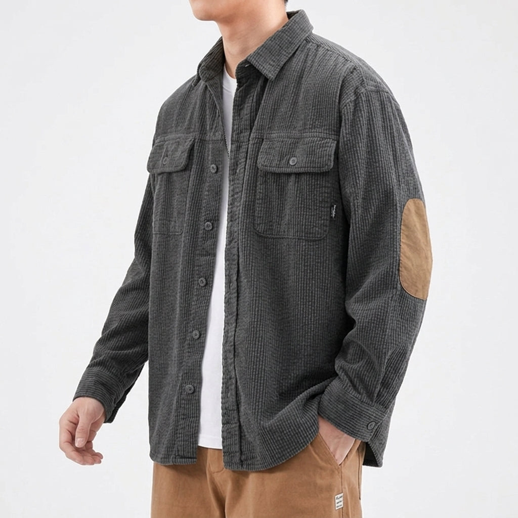 Austin Corduroy Overshirt - Lead Alternate View