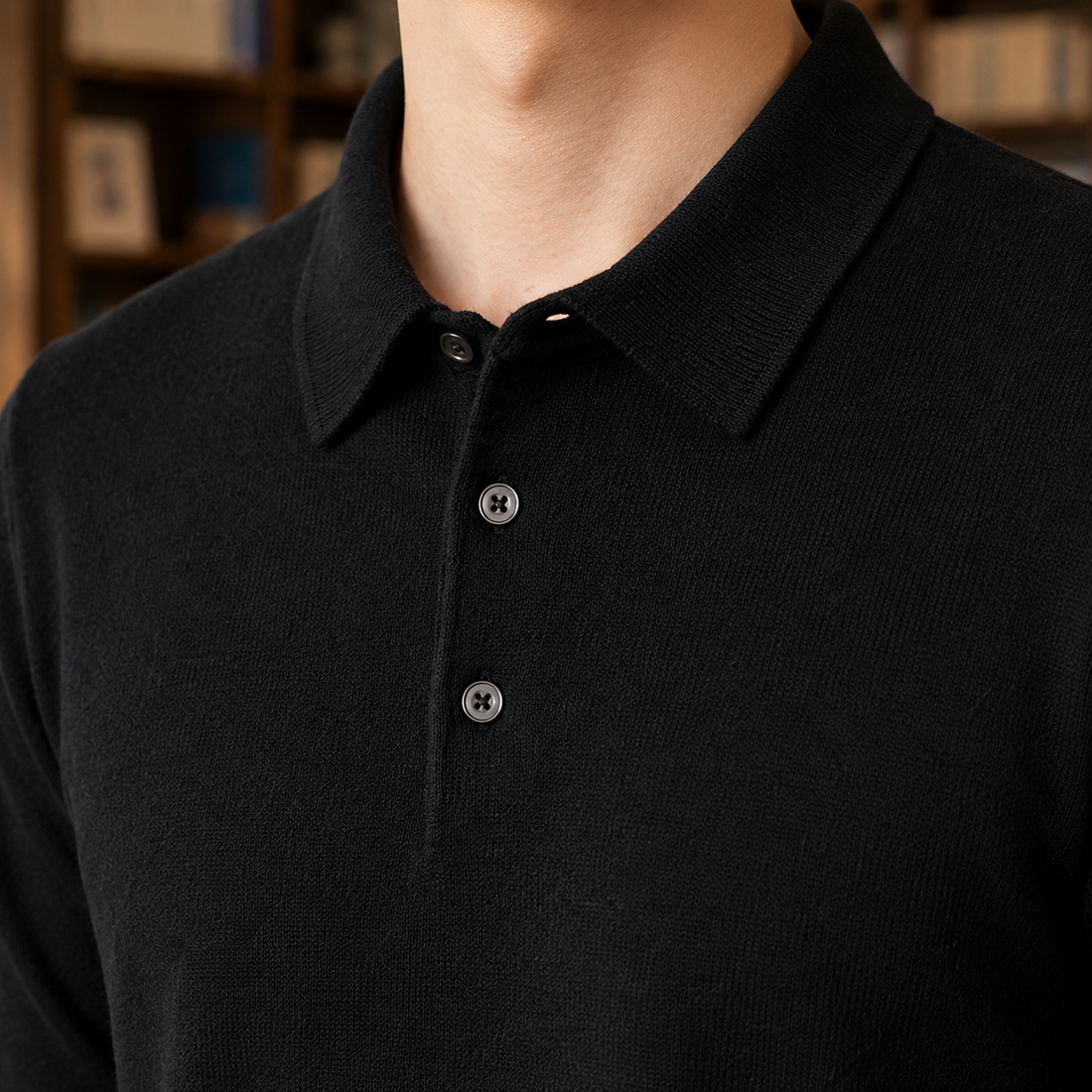 Julian Polo Sweater - Lead Product Detail