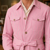 Magnus Striped Safari Jacket - Lead Product Detail