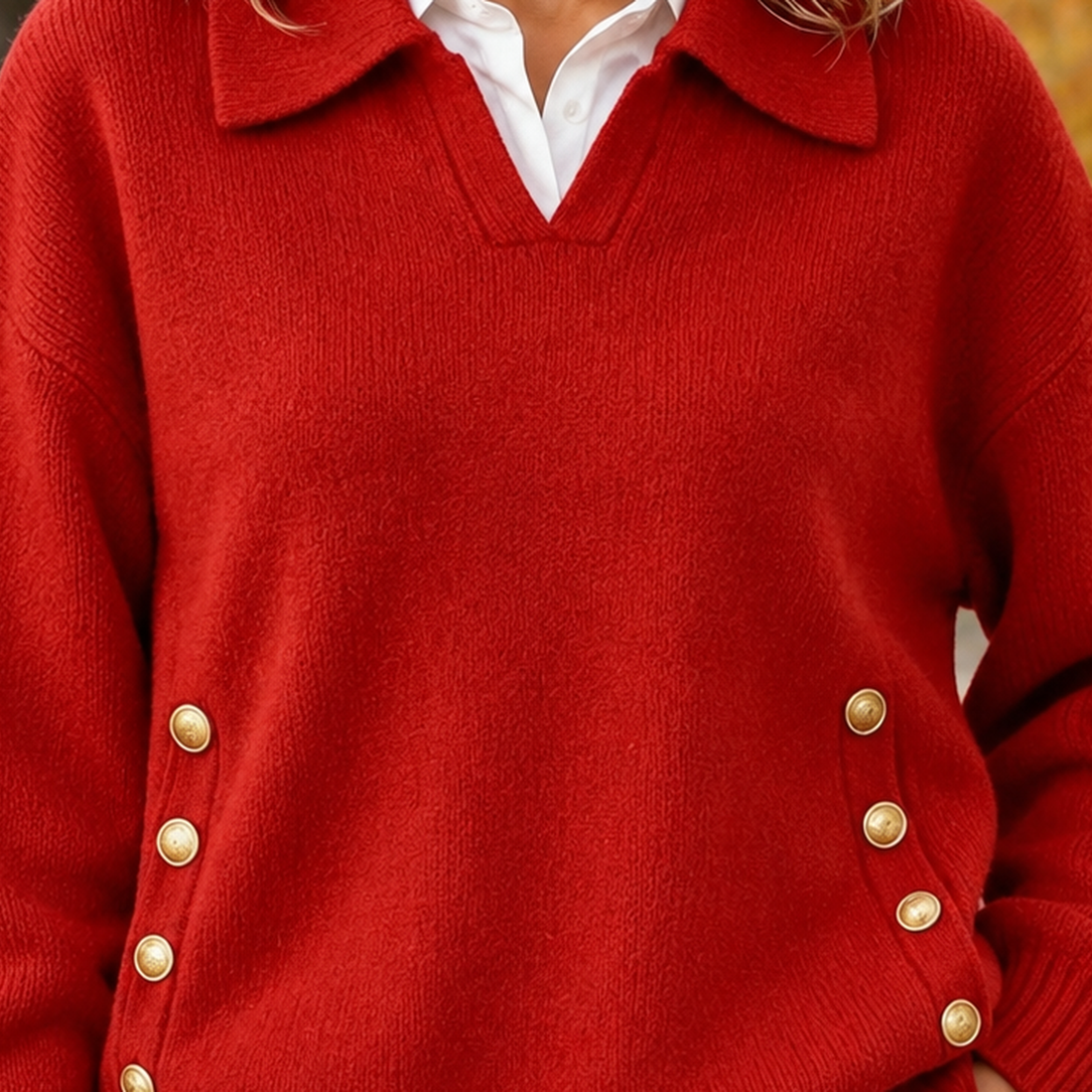 Ysabel Collared Sweater - Lead Product Detail