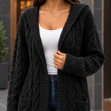 Modesty Cable Knit Cardigan - Lead Product Detail