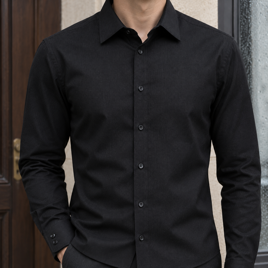 Brannock Wool Shirt - Lead Product Detail