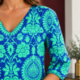 Iris V Neck Tunic - Lead Product Detail