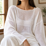 Iolanthe Relaxed Knit Top - Lead Product Detail