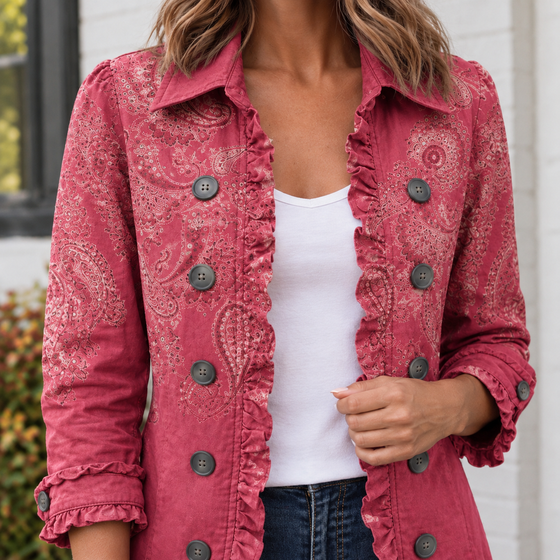 Ilaria Paisley Jacket - Lead Product Detail