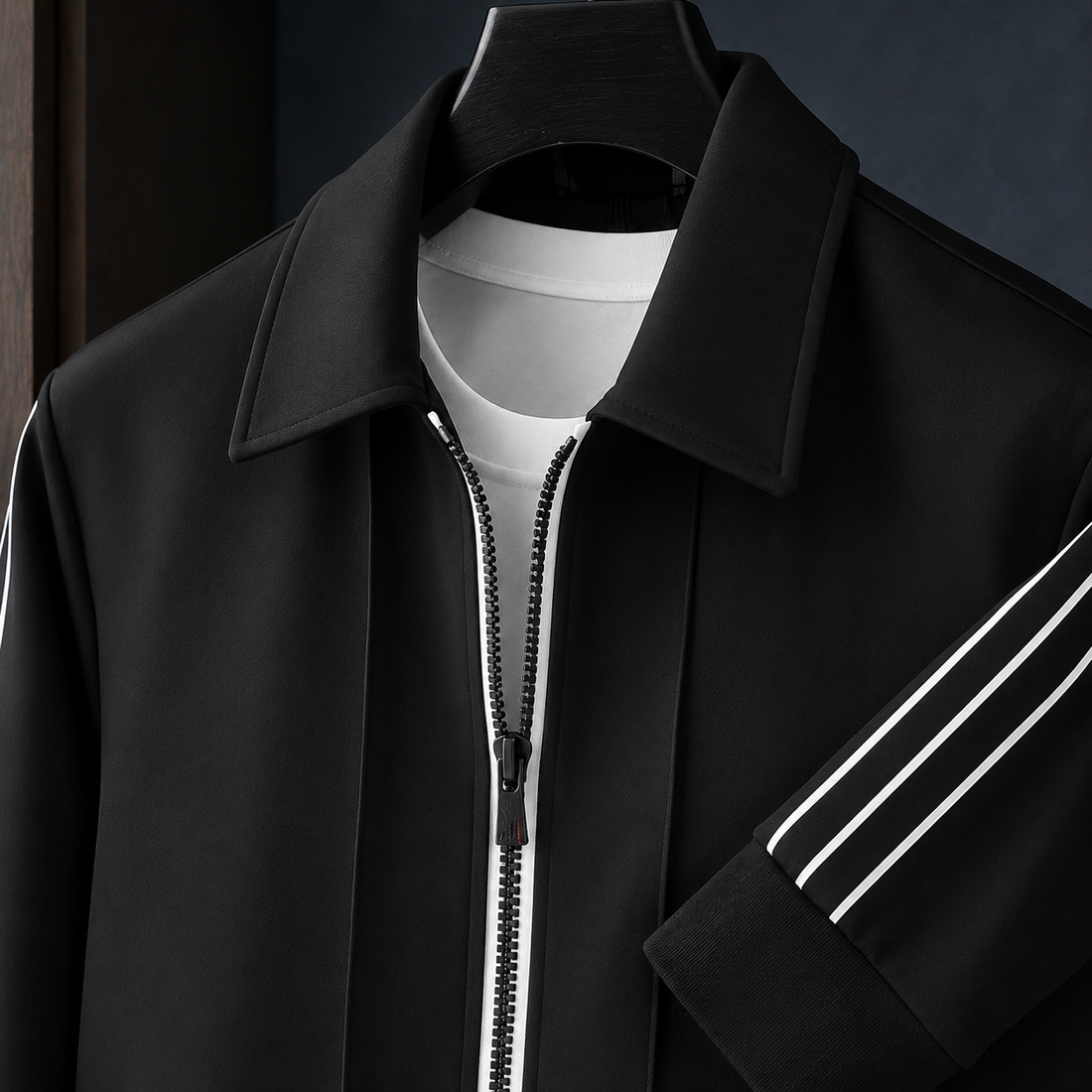 Hadrian Side Stripe Jacket - Lead Product Detail