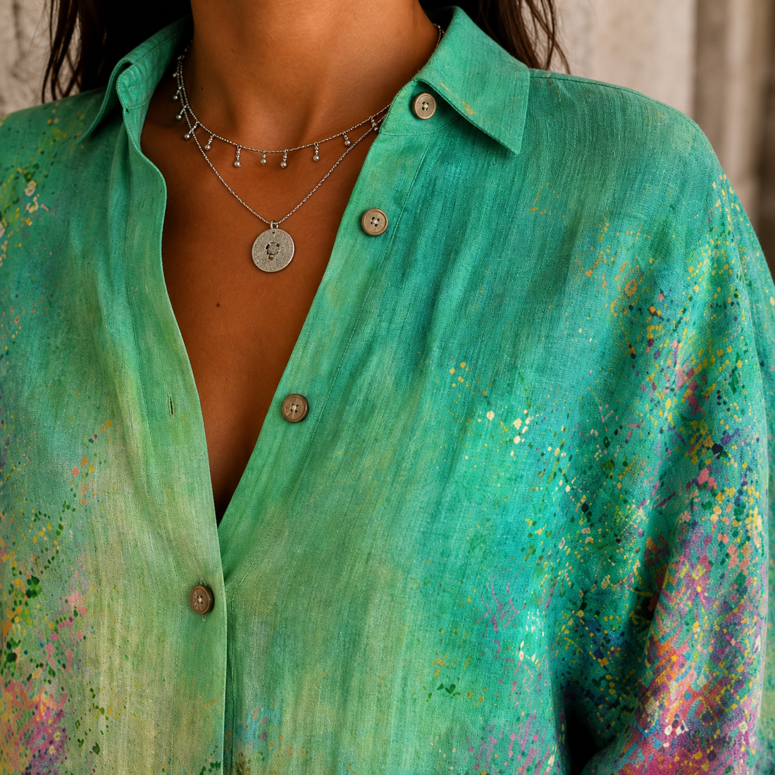 Esme Abstract Blouse - Lead Product Detail