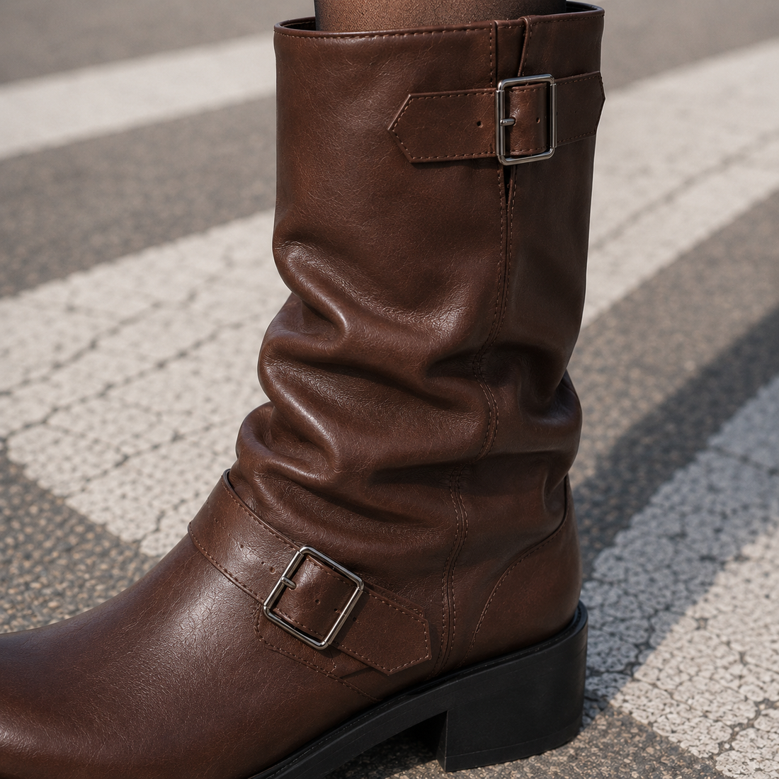 Acerbi Buckle Boots - Lead Product Detail