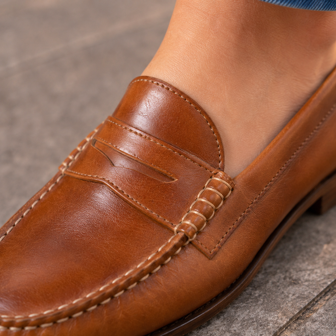 Tavelli Leather Loafers - Lead Product Detail