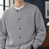 Ludovic Cable Knit Cardigan - Lead Product Detail