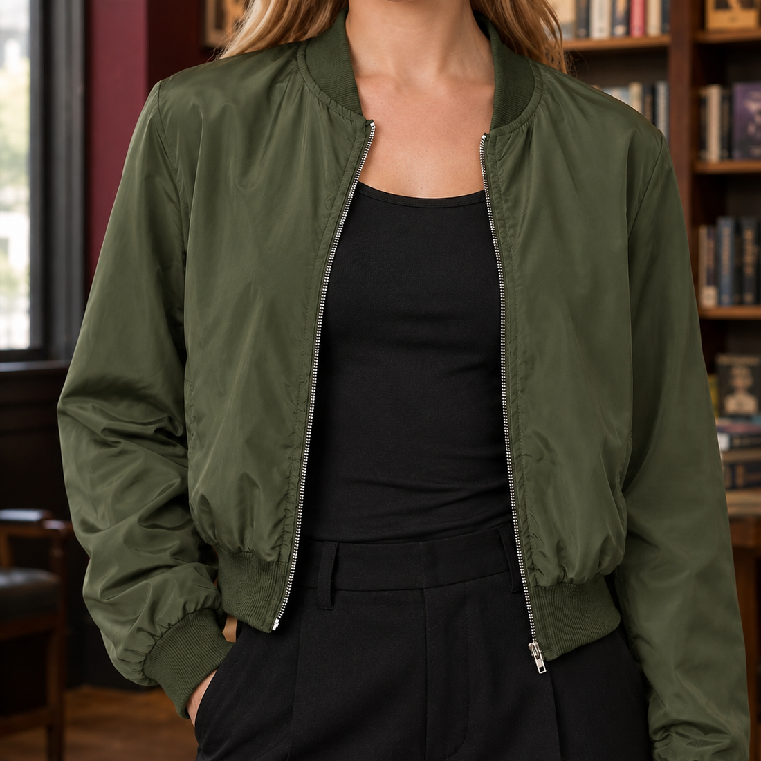 Veronique Bomber Jacket - Lead Product Detail