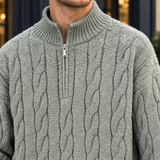 Godfrey Cable Knit Sweater - Lead Product Detail