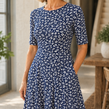 Yara Flared Midi Dress - Lead Product Detail