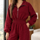 Demelza Half Zip Jumpsuit - Lead Product Detail