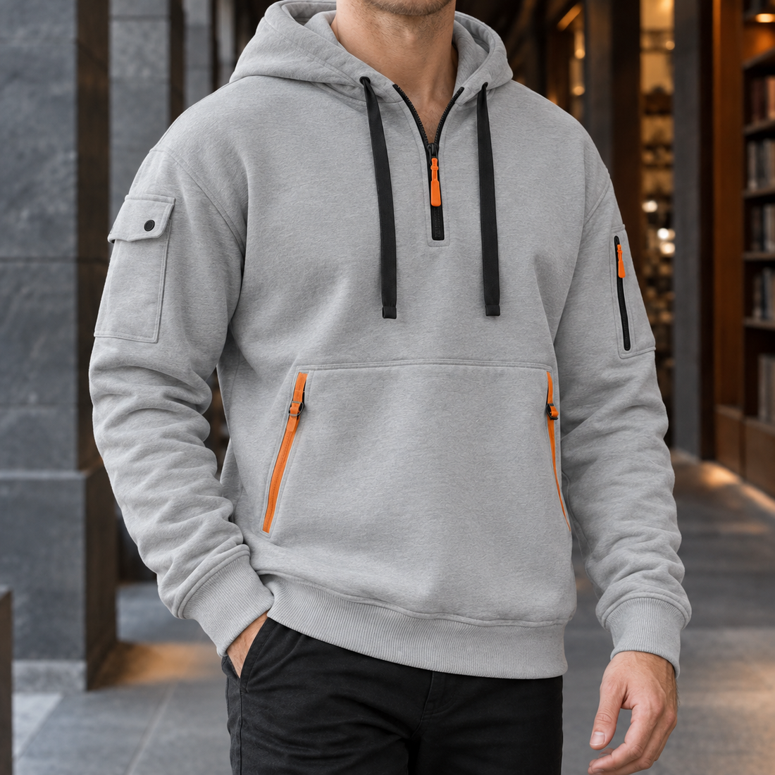 Alexander Utility Hoodie - Light Gray