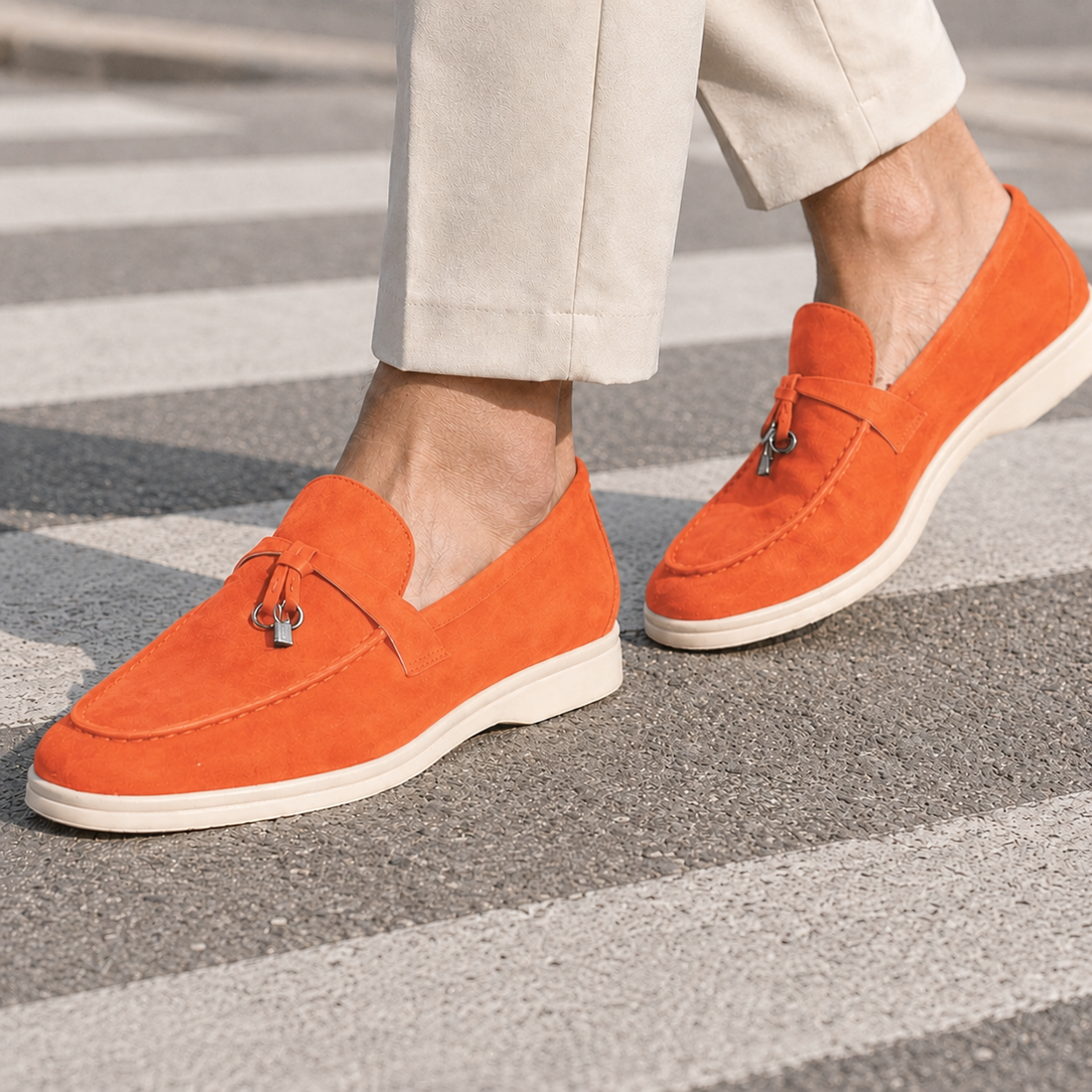 Santoro Slip-On Loafers - Orange